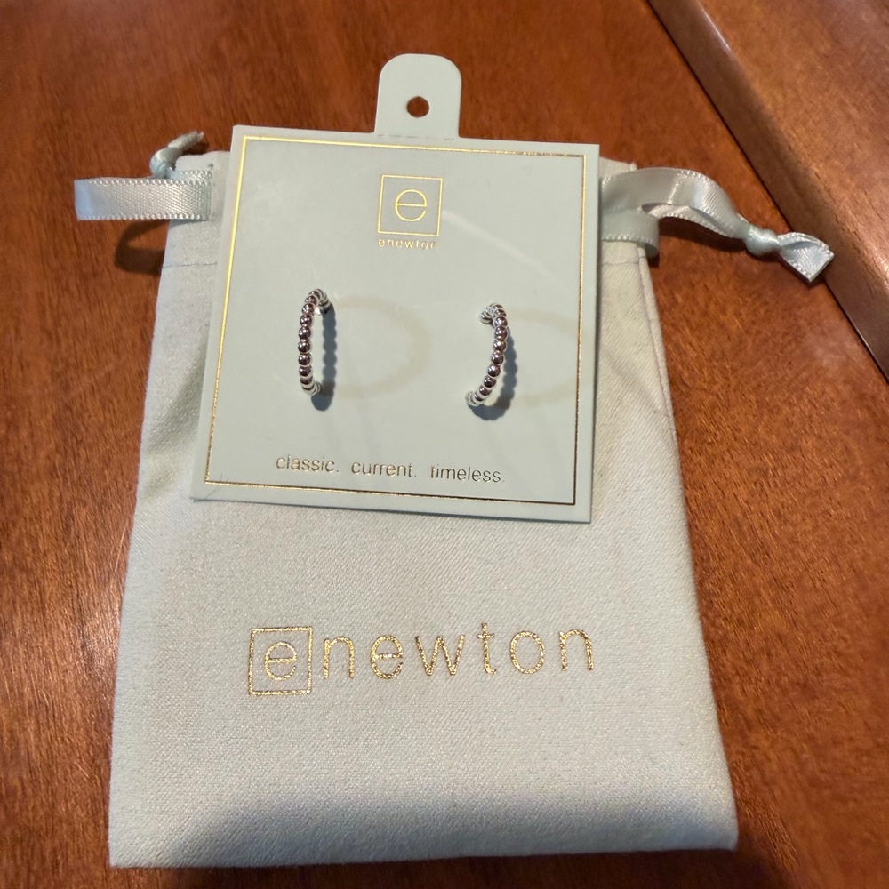 eNewton Elegant Silver Earrings